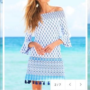 Cabana Life Seaside off the shoulder dress. Size L.
